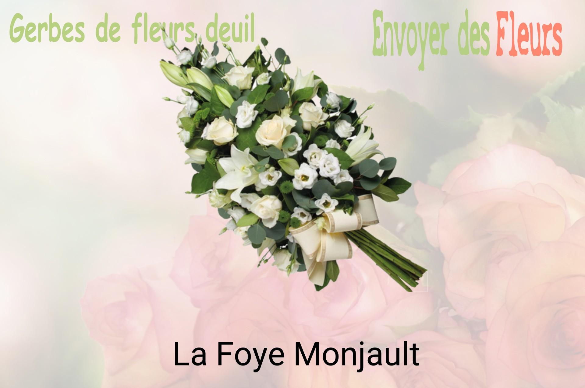 Gerbe de fleurs de deuil livrée à La Foye-Monjault
